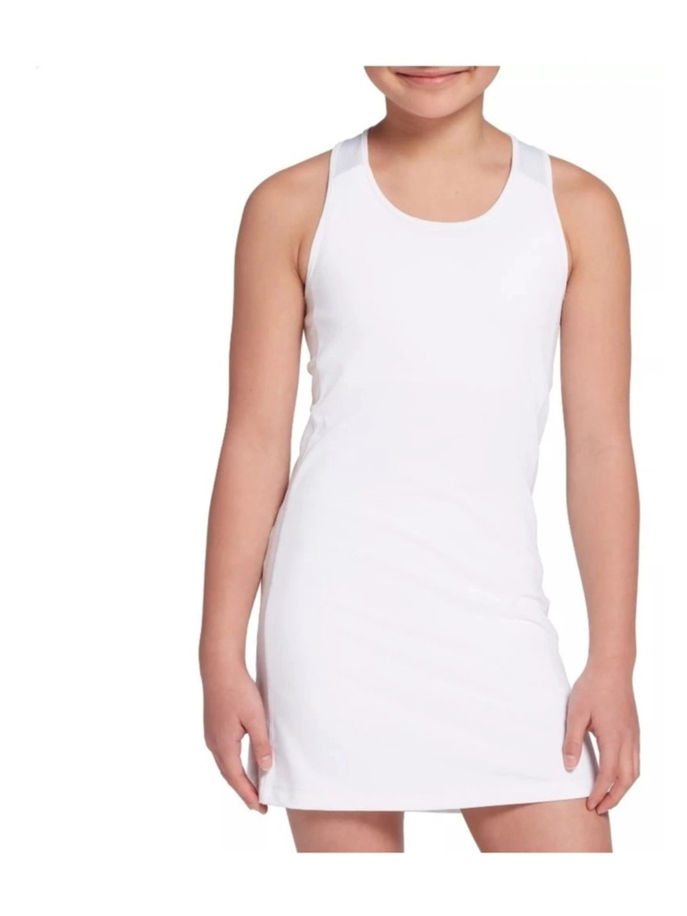 NWOT Prince White Little Girls Racerback Tank Athletic Sports Dress & Shorts